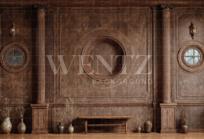 Fundo Fotográfico em Tecido Parede Rustica Dia dos Pais / Backdrop 7320