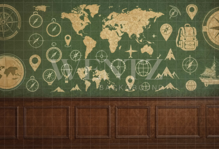 Fundo Fotográfico em Tecido Boiserie Dia dos Pais / Backdrop 7114