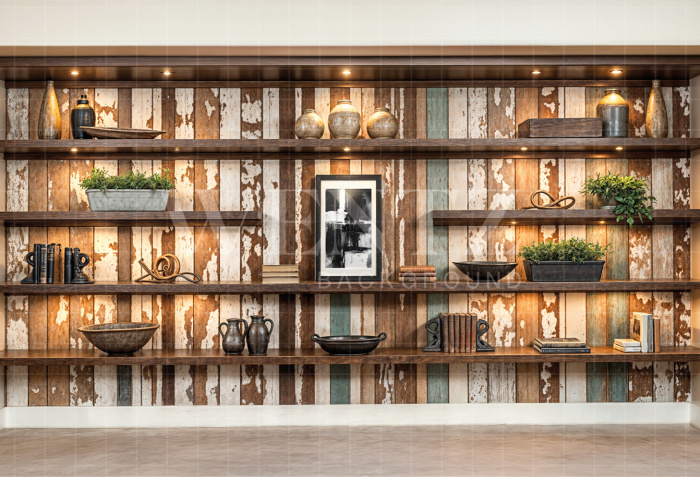 Fundo Fotográfico em Tecido Estante Rustica Dia dos Pais / Backdrop 7254