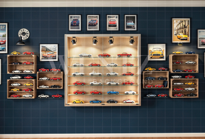 Fundo Fotográfico em Tecido Coleção de Carros Dia dos Pais / Backdrop 7255