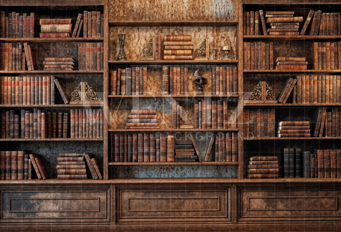 Fundo Fotográfico em Tecido Biblioteca Rústica / Backdrop 7256