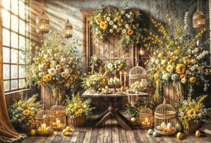 Fundo Fotográfico em Tecido Páscoa / Backdrop 6669