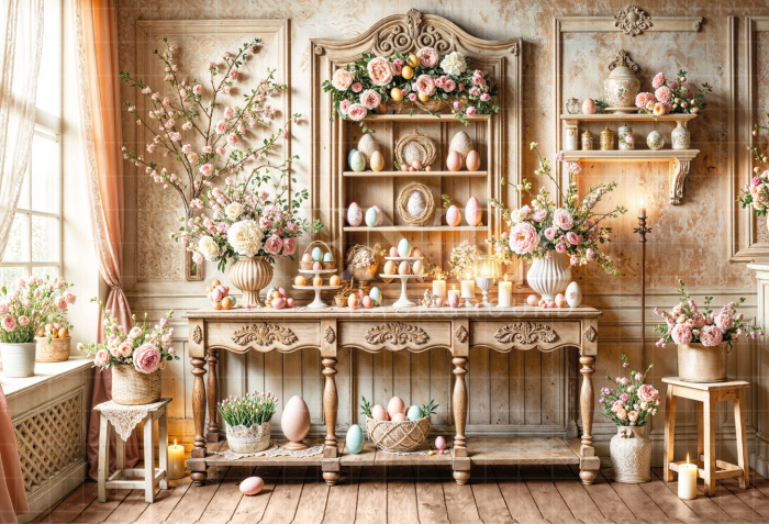 Fundo Fotográfico em Tecido Páscoa / Backdrop 6671