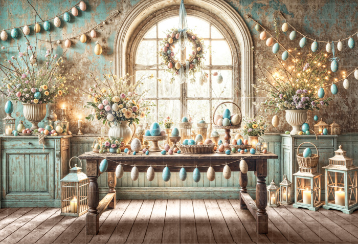 Fundo Fotográfico em Tecido Páscoa / Backdrop 6679