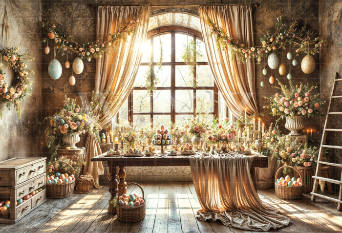 Fundo Fotográfico em Tecido Páscoa / Backdrop 6673