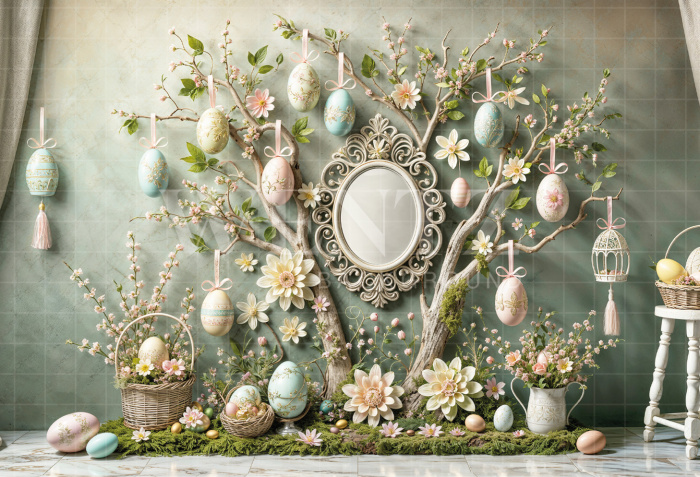 Fundo Fotográfico em Tecido Páscoa / Backdrop 6692