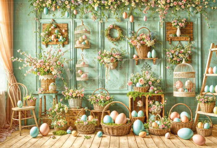 Fundo Fotográfico em Tecido Páscoa / Backdrop 6693