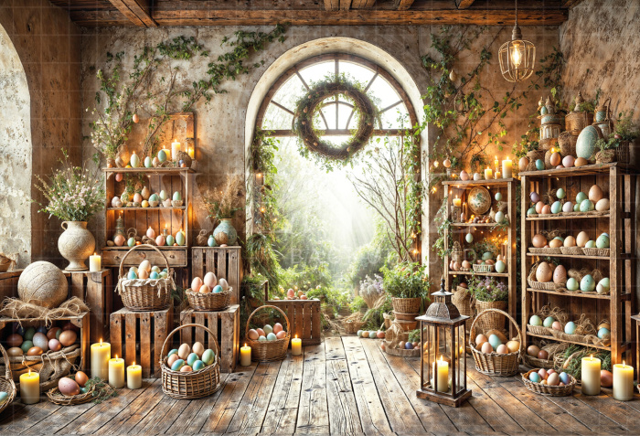 Fundo Fotográfico em Tecido Páscoa / Backdrop 6705