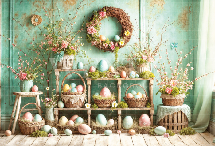 Fundo Fotográfico em Tecido Páscoa / Backdrop 6710