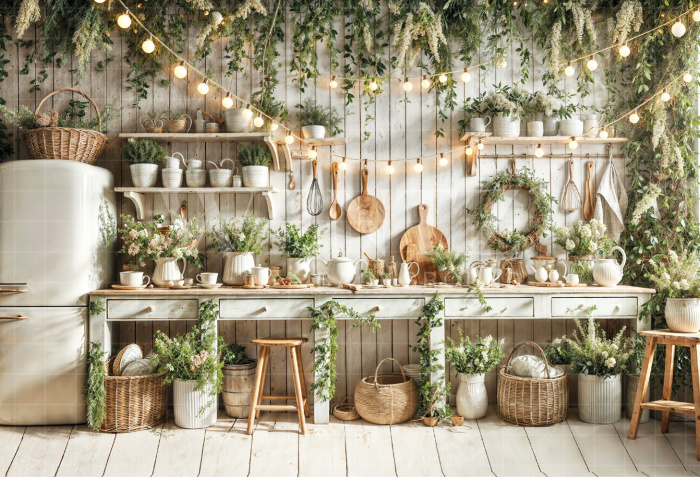 Fundo Fotográfico em Tecido Cozinha de Páscoa / Backdrop 6712