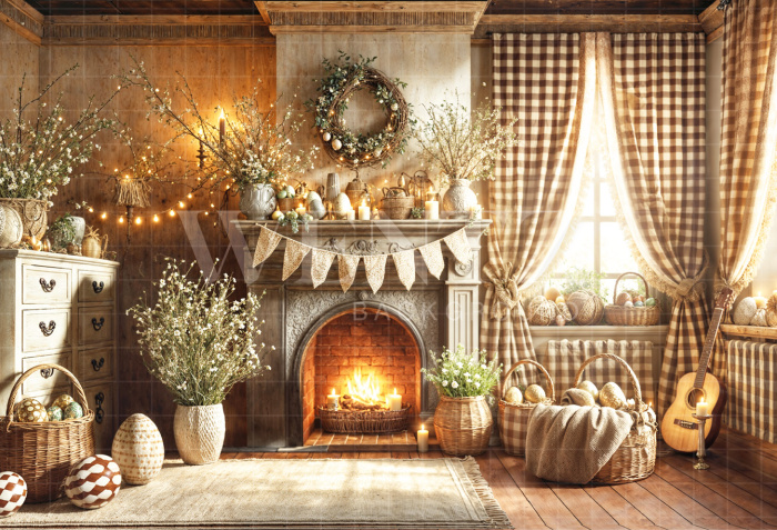 Fundo Fotográfico em Tecido Páscoa / Backdrop 6730