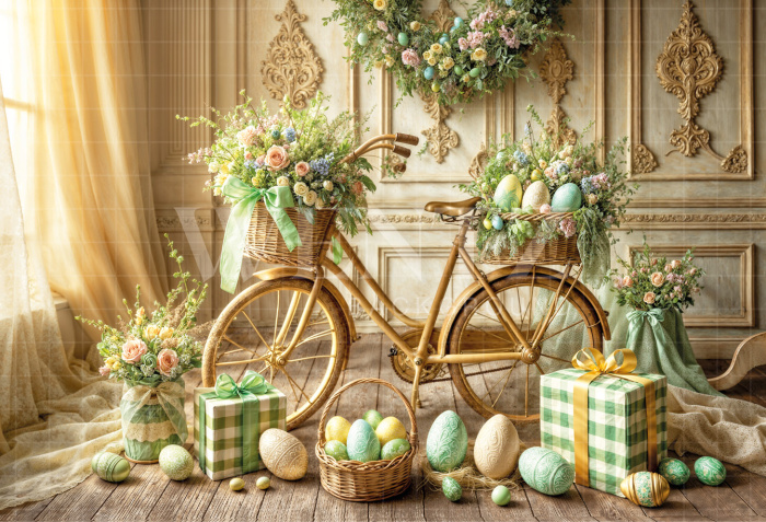 Fundo Fotográfico em Tecido Páscoa / Backdrop 6733