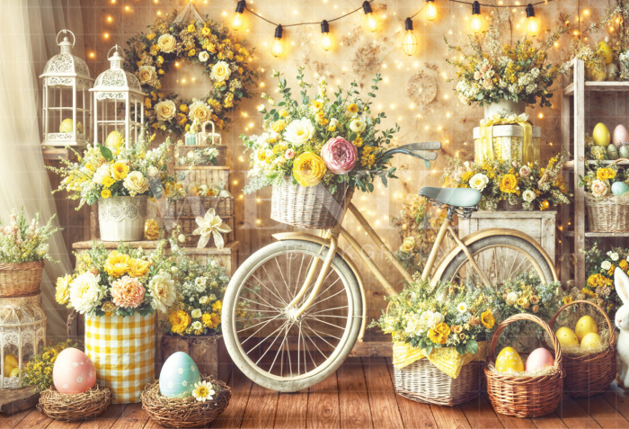 Fundo Fotográfico em Tecido Páscoa / Backdrop 6742