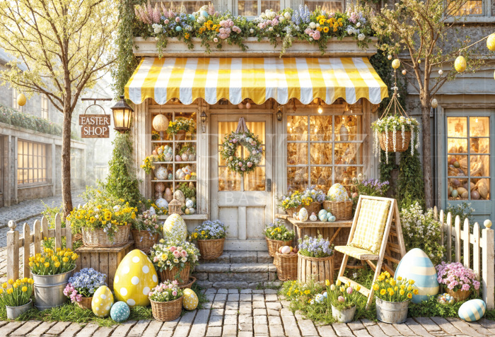 Fundo Fotográfico em Tecido Loja de Páscoa / Backdrop 6757