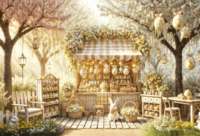 Fundo Fotográfico em Tecido Páscoa / Backdrop 6764