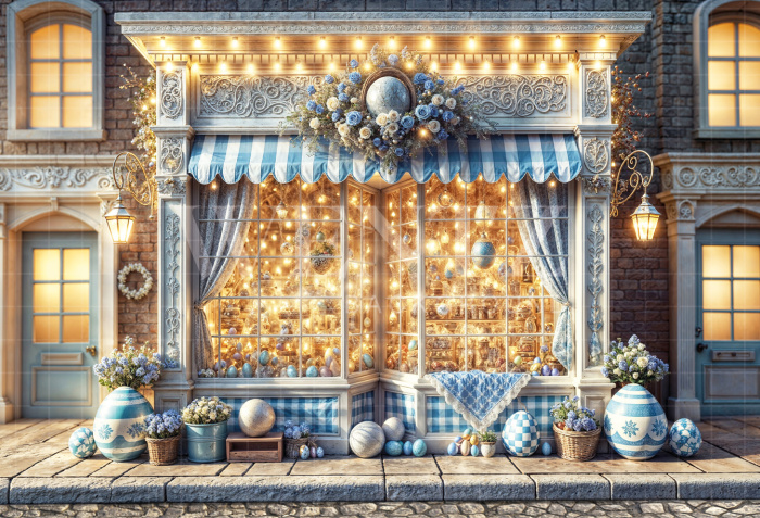 Fundo Fotográfico em Tecido Loja de Páscoa / Backdrop 6790