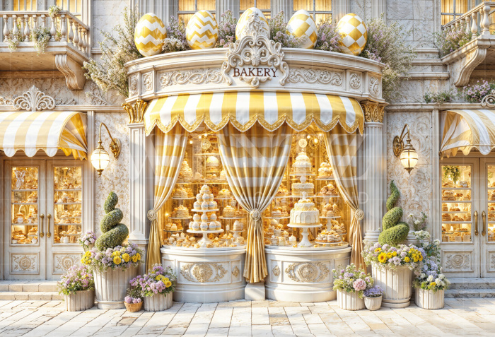 Fundo Fotográfico em Tecido Padaria de Páscoa / Backdrop 6812