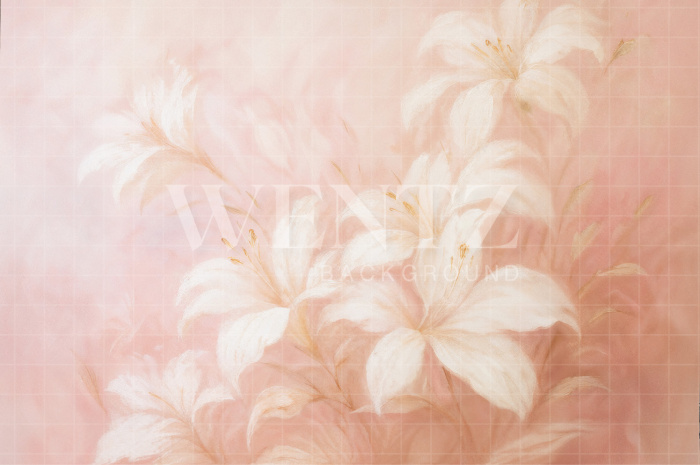 Fundo Fotográfico em Tecido Fine Art Floral / Backdrop 7846