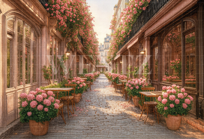 Fundo Fotográfico em Tecido Rua de Primavera / Backdrop 7871