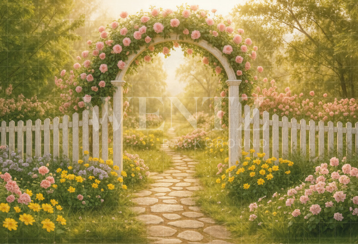 Fundo Fotográfico em Tecido Jardim de Primavera / Backdrop 7879