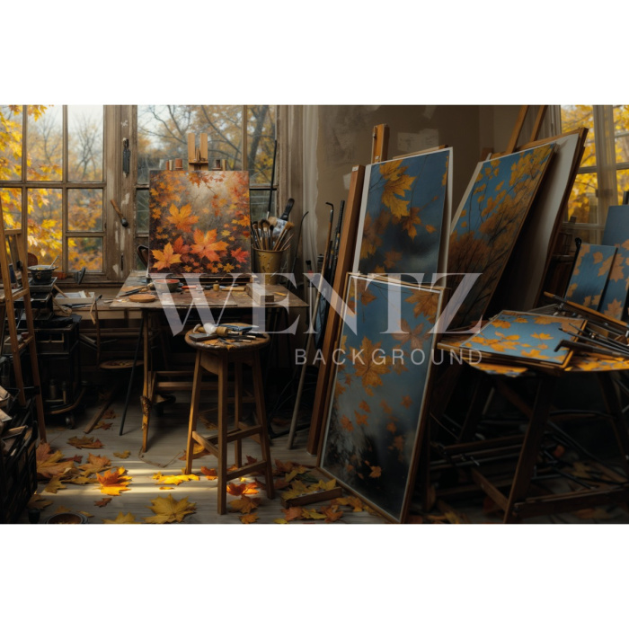 Fundo Fotográfico em Tecido Sala de Outono / Backdrop 5937