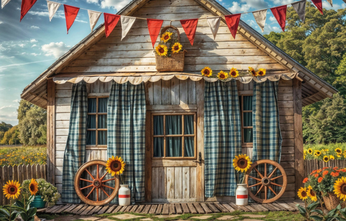 Fundo Fotográfico em Tecido Cenário Festa Junina / Backdrop 6040