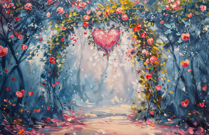 Fundo Fotográfico em Tecido Dia dos Namorados / Backdrop 6052