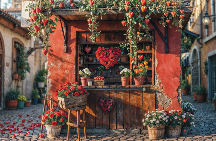 Fundo Fotográfico em Tecido Dia dos Namorados / Backdrop 6056