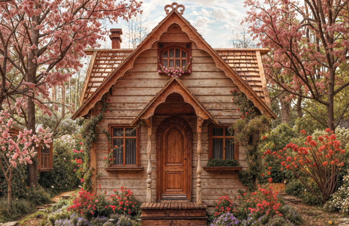 Fundo Fotográfico em Tecido Dia dos Namorados Chalé / Backdrop 6065