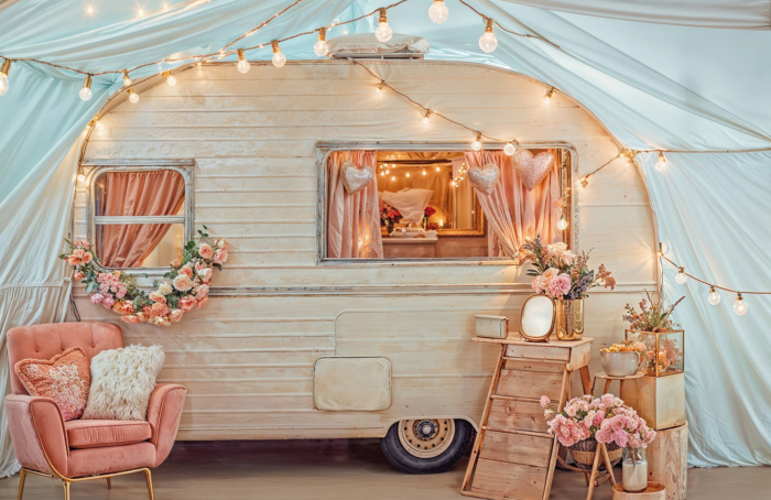 Fundo Fotográfico em Tecido Dia dos Namorados Trailer / Backdrop 6068