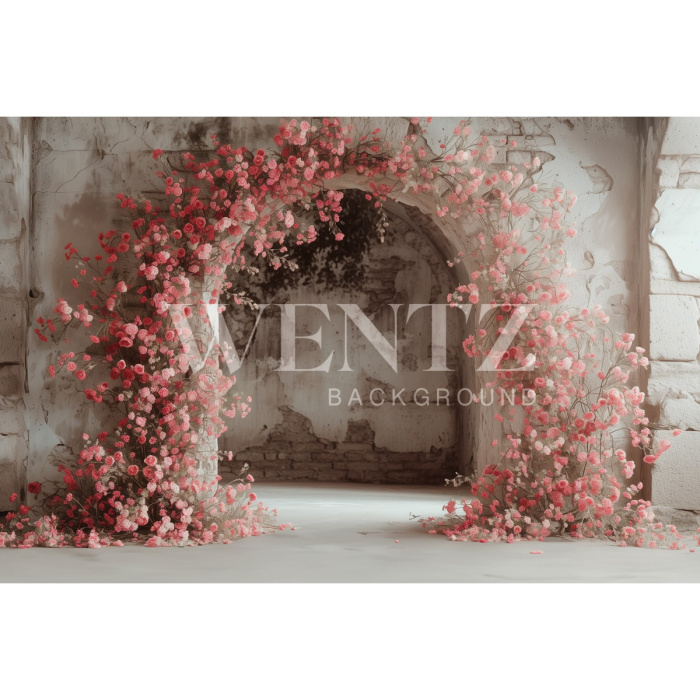 Fundo Fotográfico em Tecido Dia das Mães Arco Floral / Backdrop 5757