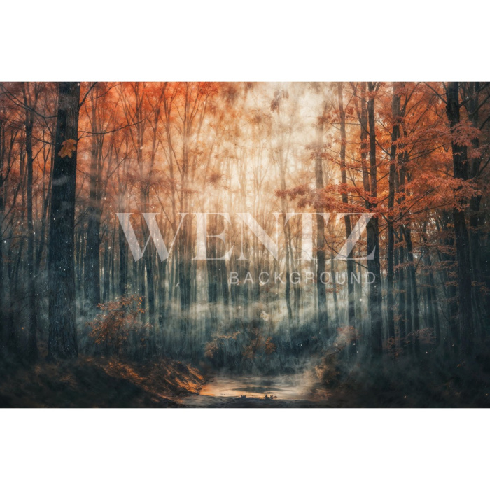 Fundo Fotográfico em Tecido Outono Bosque / Backdrop 5916
