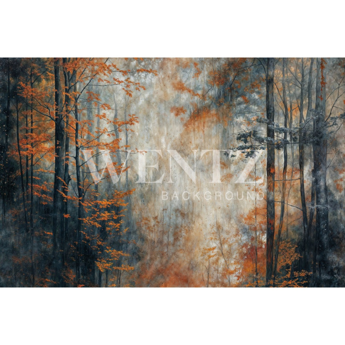 Fundo Fotográfico em Tecido Outono Bosque / Backdrop 5918