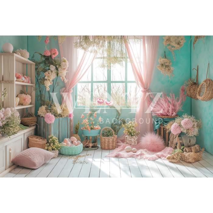 Fundo Fotográfico em Tecido Páscoa / Backdrop 5512