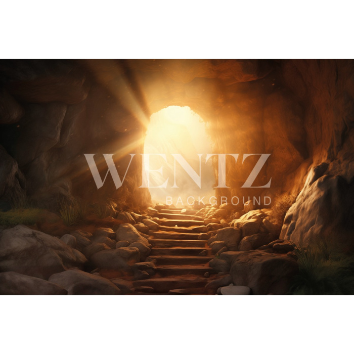 Fundo Fotográfico em Tecido Gruta de Páscoa / Backdrop 5517