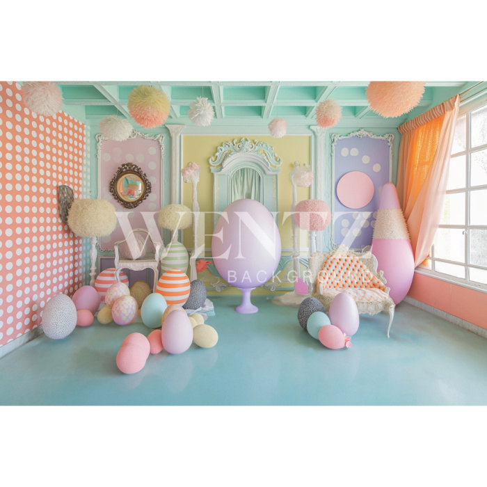 Fundo Fotográfico em Tecido Páscoa / Backdrop 5532