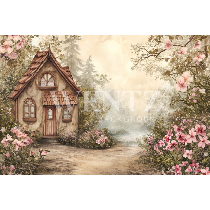 Fundo Fotográfico em Tecido Casa de Páscoa / Backdrop 5586