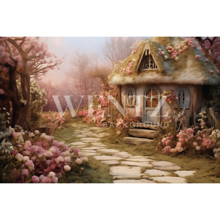 Fundo Fotográfico em Tecido Casa de Páscoa / Backdrop 5588