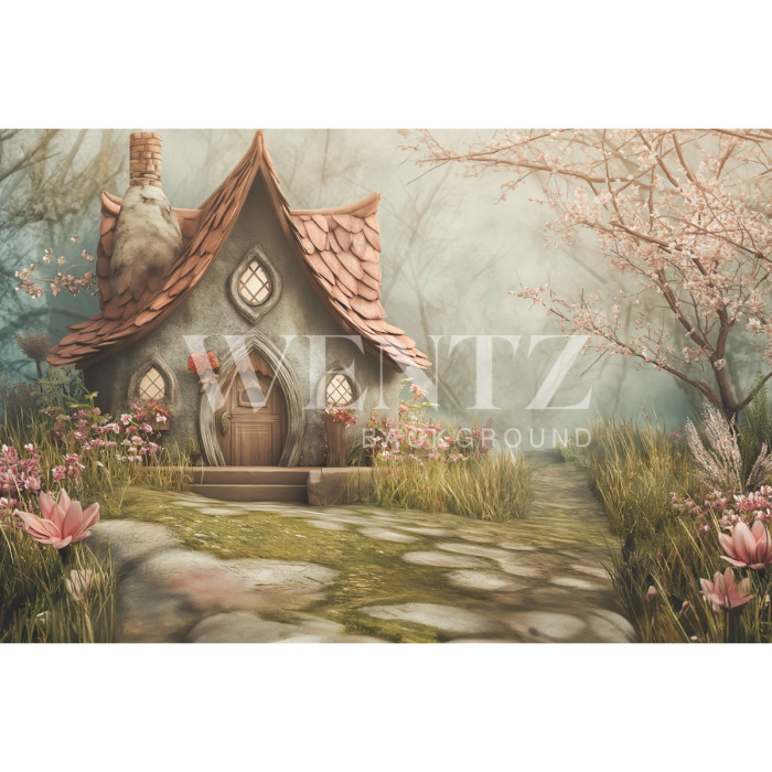 Fundo Fotográfico em Tecido Casa de Páscoa / Backdrop 5582