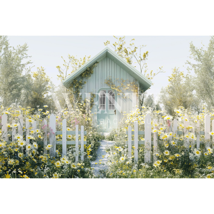 Fundo Fotográfico em Tecido Casa de Páscoa / Backdrop 5598