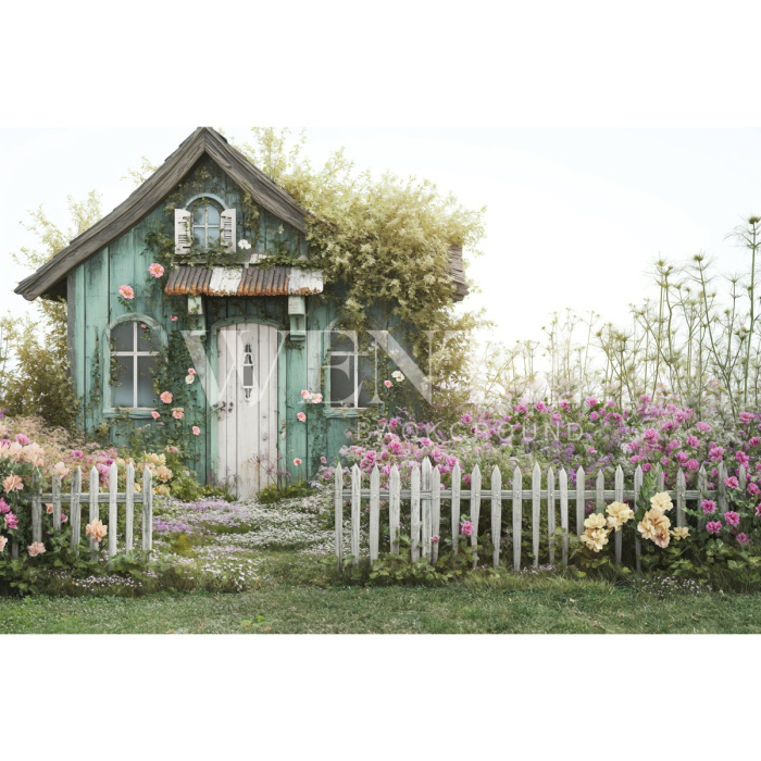 Fundo Fotográfico em Tecido Casa de Páscoa / Backdrop 5604