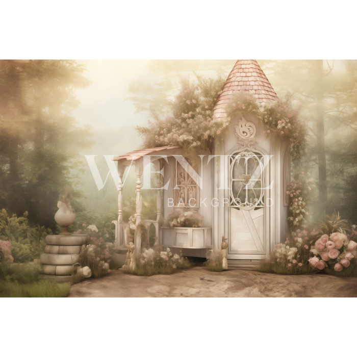 Fundo Fotográfico em Tecido Casa de Páscoa / Backdrop 5625