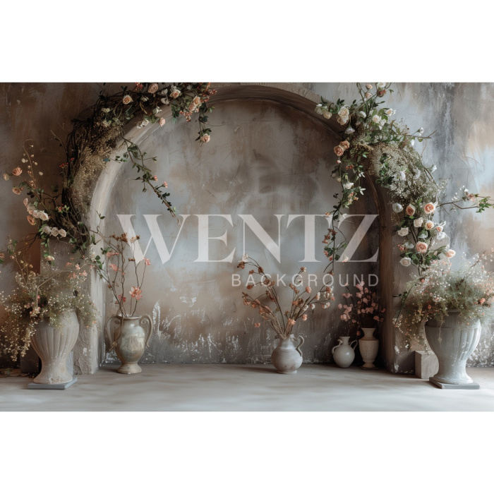 Fundo Fotográfico em Tecido Dia das Mães Arco Florido / Backdrop 5722