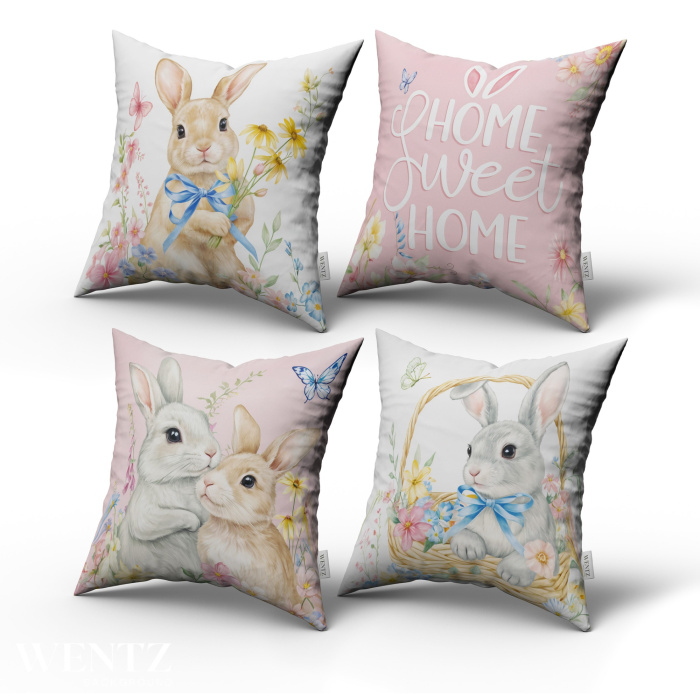 Kit 4 Capas de Almofadas Páscoa - 50 x 50 / WA95