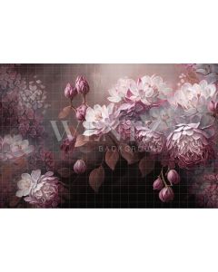 Fundo Fotográfico em Tecido Floral Fine Art Lilás / Backdrop 3021