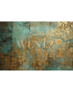 Fundo Fotográfico em Tecido Textura Azul e Dourado / Backdrop 3285