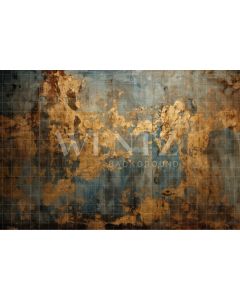 Fundo Fotográfico em Tecido Textura Azul e Dourado / Backdrop 3288