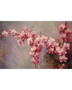 Fundo Fotográfico em Tecido Orquídeas Rosa / Backdrop 3561