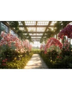 Fundo Fotográfico em Tecido Estufa de Orquídeas Rosa / Backdrop 3653