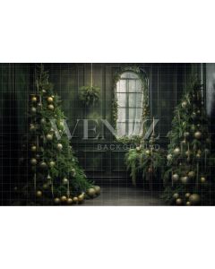 Fundo Fotográfico em Tecido Árvores de Natal / Backdrop 3854